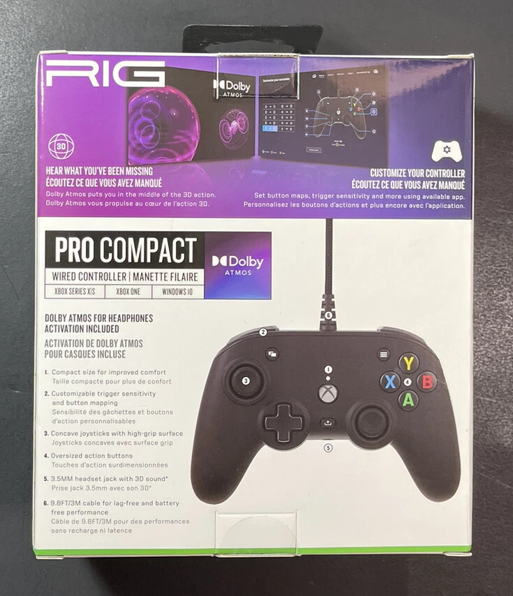 RIG Nacon PRO Compact Wired Controller for XBOX / PC [ BLACK ] NEW - Image 2 of 4