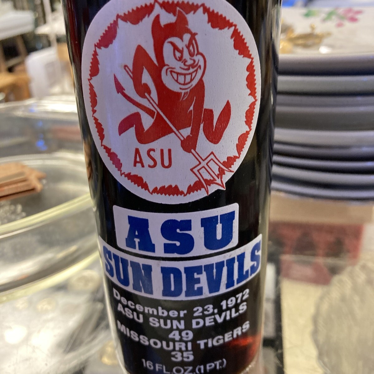 Vintage 1972 Pepsi Arizona State ASU Sun Devils Fiesta Bowl Champs