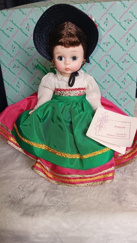 Madame Alexander Italienisch 8" Internationale Sammlung Vintage Kunststoff #593 Brünette