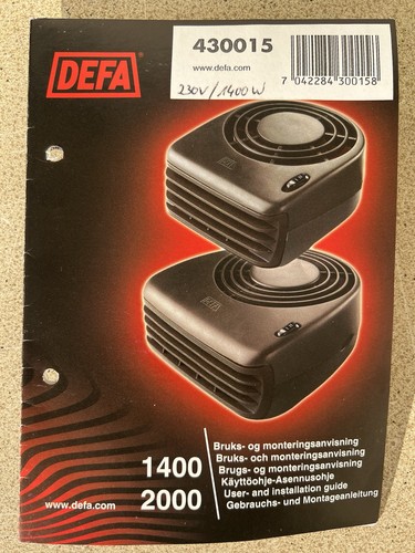 DEFA 1400 S Auto-Innenraumheizgerät für Kraftfahrzeuge WarmUp 230V 800W / 1400W - Bild 4 von 5