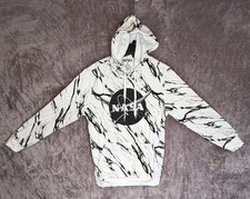 New NASA Hoodie Medium Fleece White Graphic Design Pullover