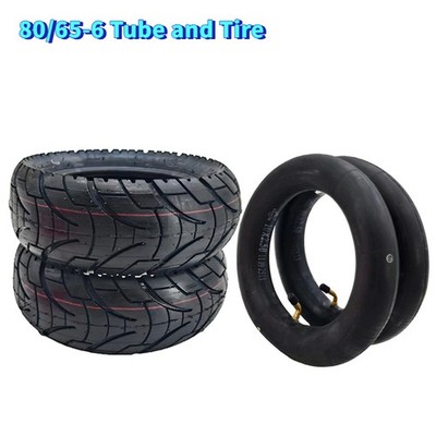 TUOVT 80/65-6 Tire & Inner Tube fit 10Inch 255x80 & 10x3 Electric Scooter Wheel