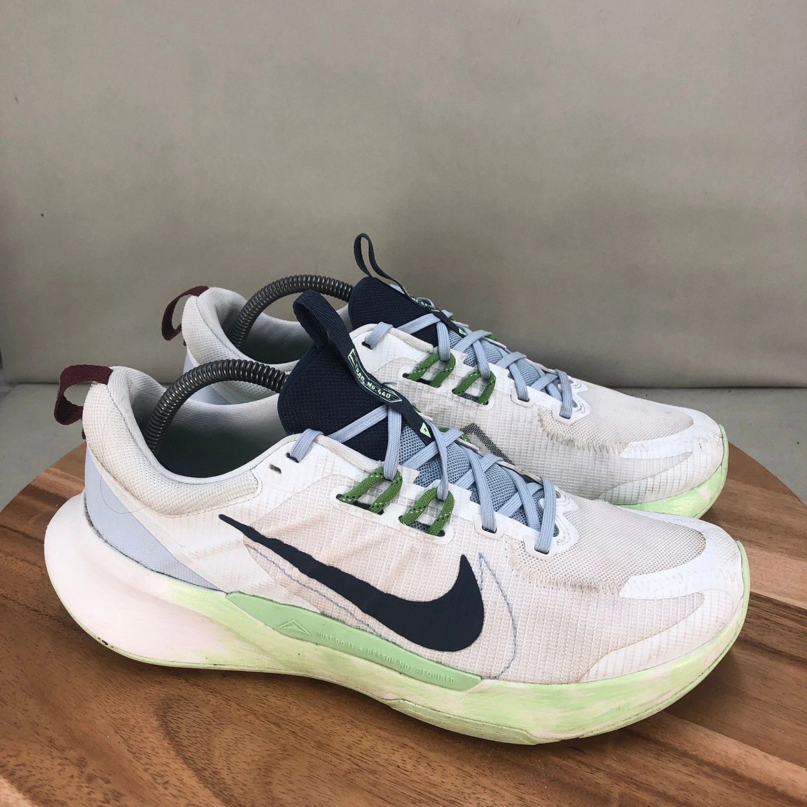 Nike Juniper Trail 2 White Green Navy Blue Trail Running Shoe DM0822-103 Mens 10