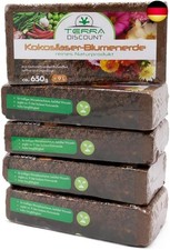 Kokosfaserhumus *Blumenerde* 5X ca.650g (ergibt ca. 45 Liter), Kokoserde als