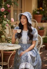 Prairie Girls XL Prairie Dress With Ruffled Hem  Apron Costume