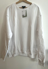 H&M - LOOSE FIT SWEATSHIRT - SIZE L - WHITE