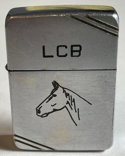Vintage 1940 41 Zippo Line Drawn Sports Series Horse RARE