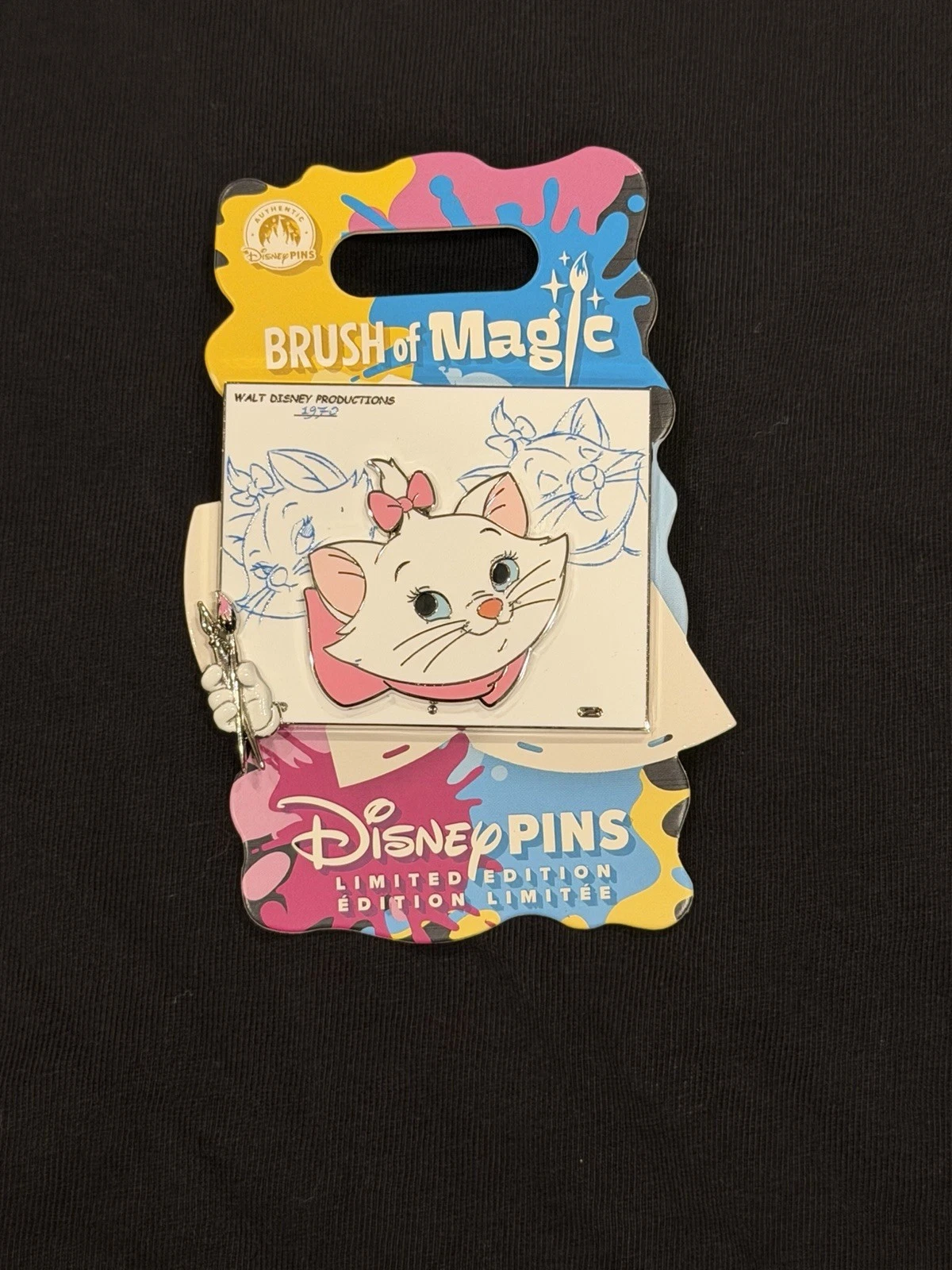Marie Brush Of Magic LE 3750 Pin Disney Aristocats Disney Parks