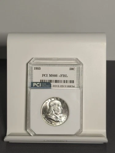 1955 Franklin Half Dollar FBL 90% Silver Business Strike Graded Coin