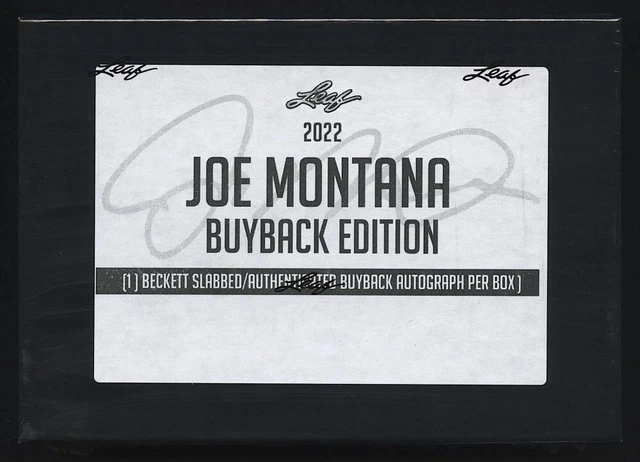 2022 LEAF JOE MONATANA BUYBACK EDITION FOOTBALL FACTORY SEALED HOBBY BOX WDD