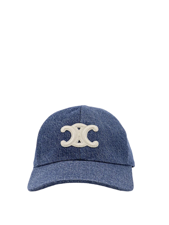 CELINE デニム風キャップ CELINE Triomphe Blue Denim Baseball Cap New And Authentic | eBay