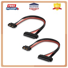 Slimline SATA 13 Pin Male to 22 Pin Female Adapter Cable 30cm 2 Pack for Laptop