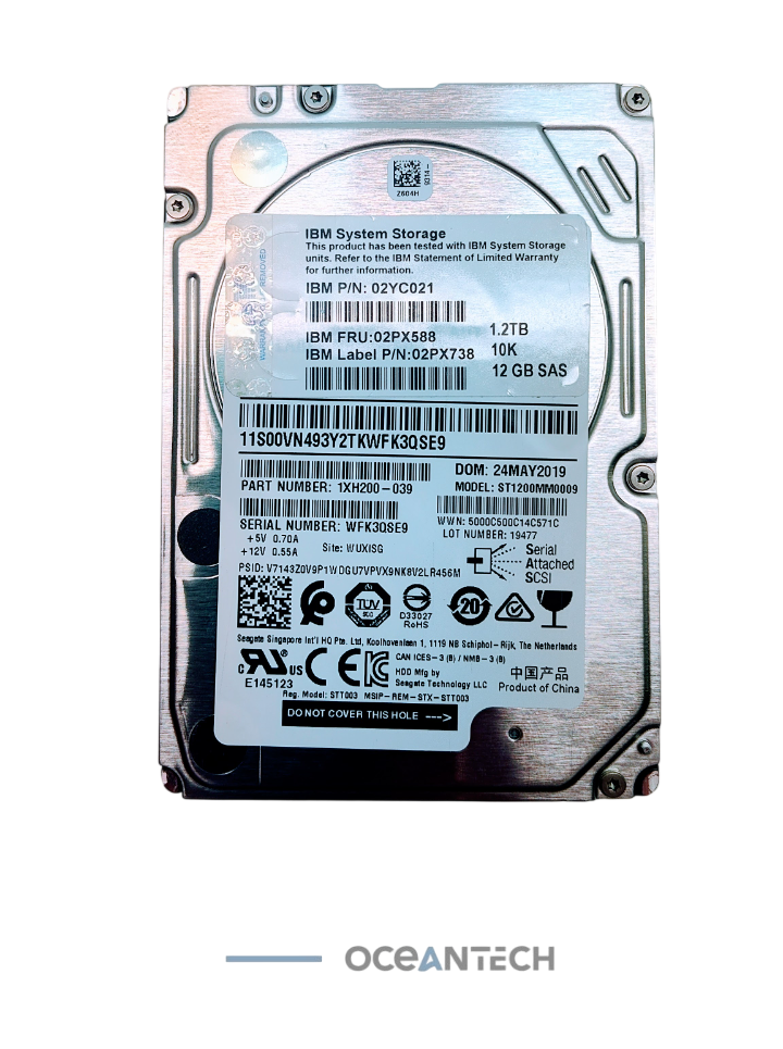 IBM 02PX588 02YC021 2072-AL69 V5000 Gen2 Storwize 1.2TB 10K RPM