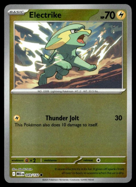 Electrike Reverse Holo Common ME01: Mega Evolution 049/132 NM