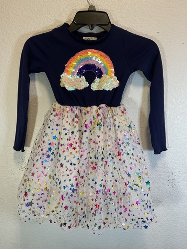 NWT ~ LOLA and The Boys ~ RAINBOW w/ STARS Tutu Dress ~ Girls Size 6T ~ NEW