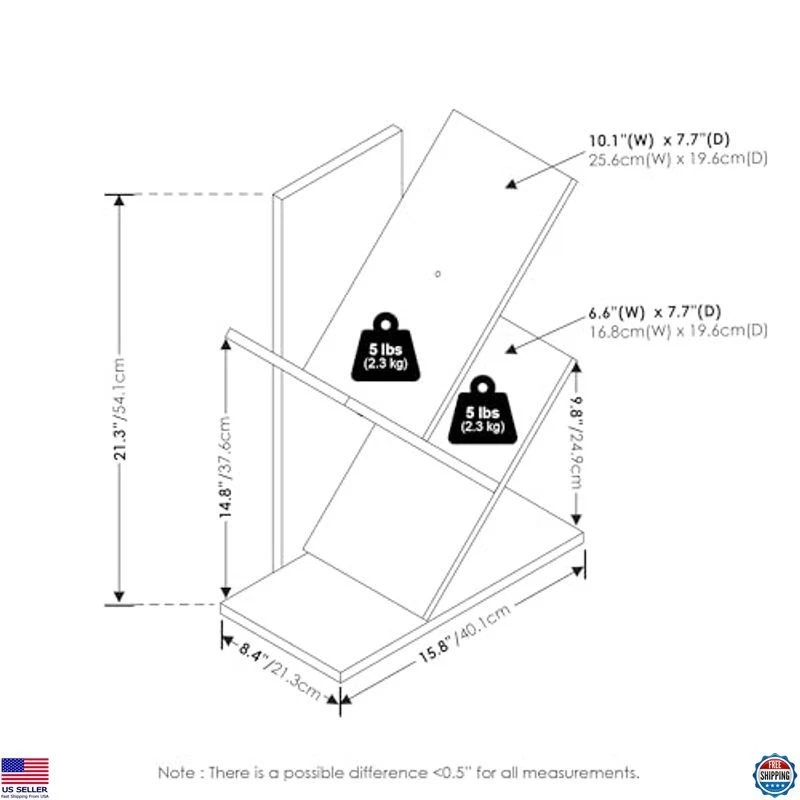 3-Tier Floor Standing Tree Bookshelf Bookcase - White Wood Storage Unit - Image 3 of 4