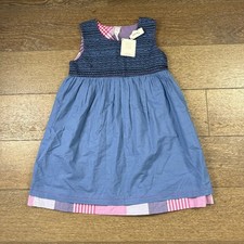Tea Collection Girls Reversible Sundress Chambray Plaid  6 Back to School NWT