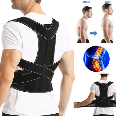 Adjustable Posture Corrector Low Back Support Shoulder Brace Belt Men & Women US