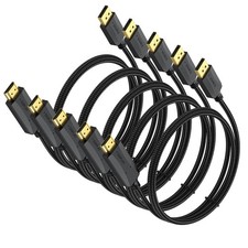 DisplayPort to HDMI Cable 4K 1.5 Feet 5-Pack, Short DP Display Port to HDMI...