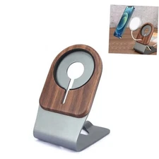 Luxury Aluminium Aloy + Solid Wooden Desktop Holder Stand Compatible with for 