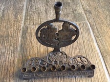 Ancien bougeoir Hanoukka Menorah Israel Judaica 1950-60's Gift