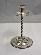 B117# massiver Grimminger Kordelrand Leuchter Silber 835 punziert  h. 20 cm 