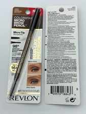 REVLON ColorStay Micro Brow Pencil w/Spoolie #453 SOFT BROWN 2 pack