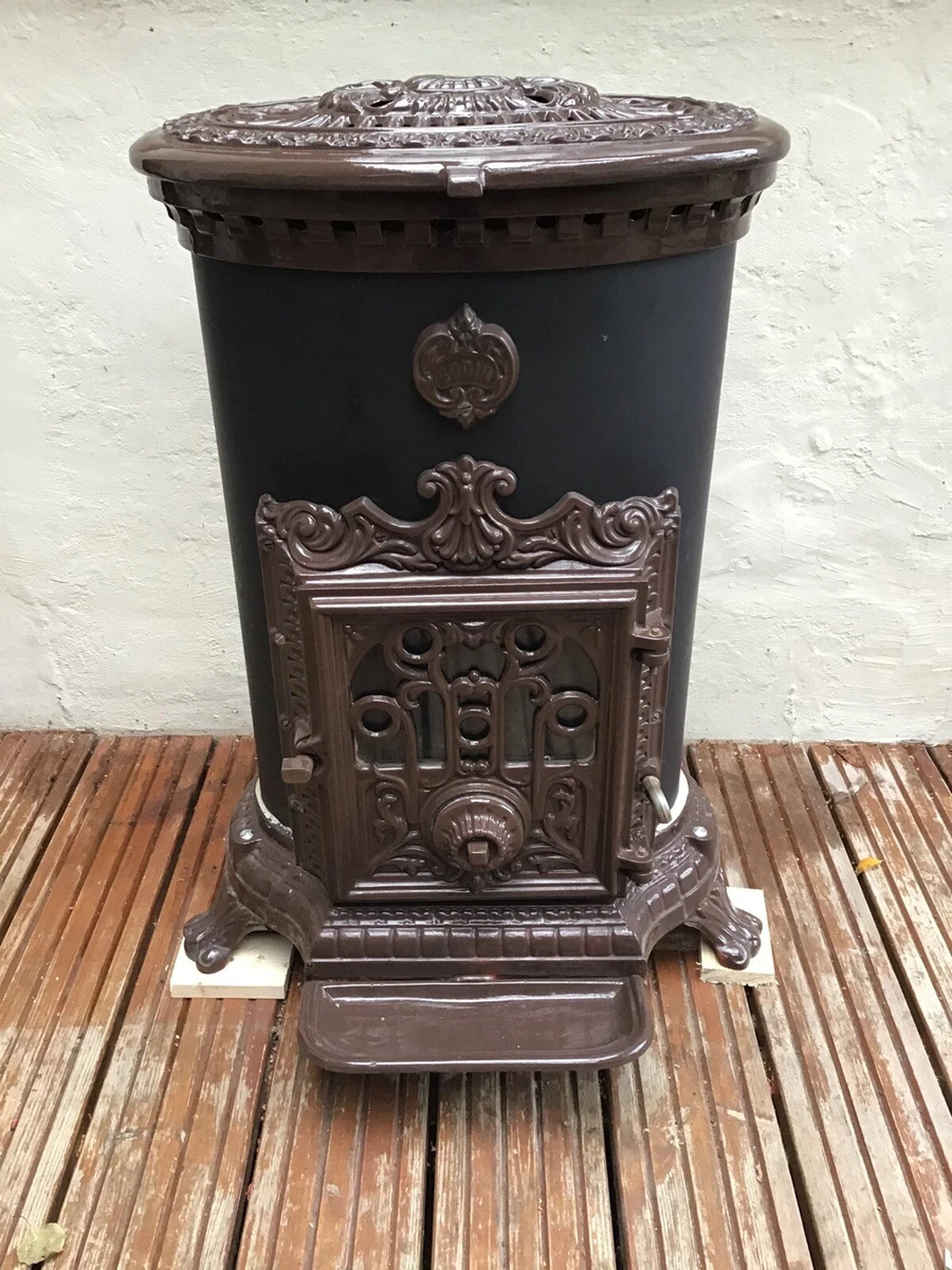 Godin vintage French multi-fuel burner stove, cast iron. | eBay