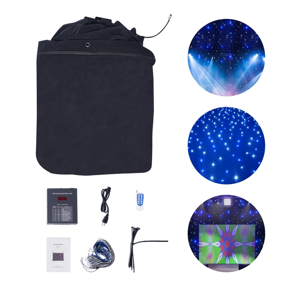 LED Stern Bühne Hintergrund Sternenvorhang DMX512 Hintergrund Sternenhimmel + Controller - Bild 3 von 4