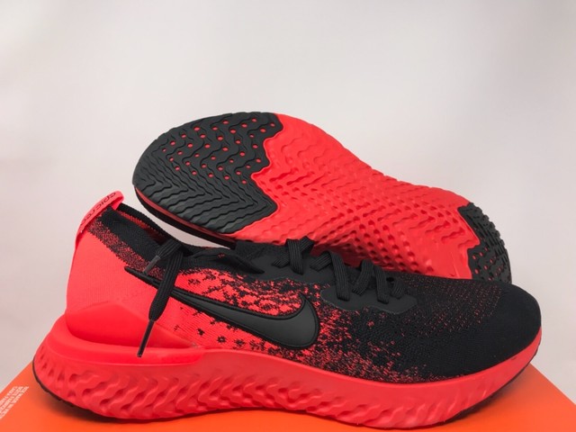 nike epic react flyknit 2 black bright crimson infrared