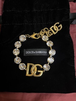 Dolce & Gabbana Women Rhinestone Bracelet Gold Italian | eBay
