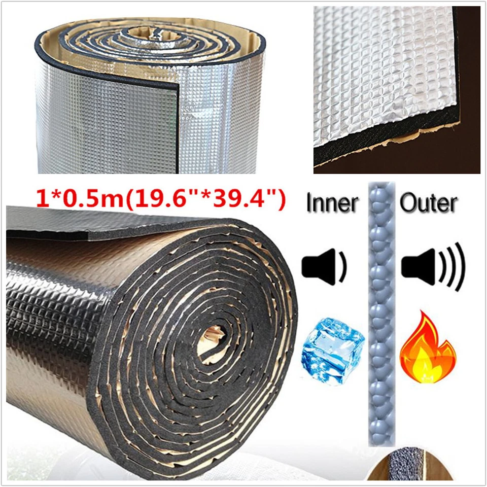 Sound Deadener Noise Proof Deadening Mat Car Heat Shield Thermal Insulation Pad - Image 2 of 4