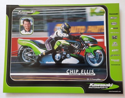 Vintage Poster Card 2000 Chip Ellis Muzzy Kawasaki ZX-11 Funnybike