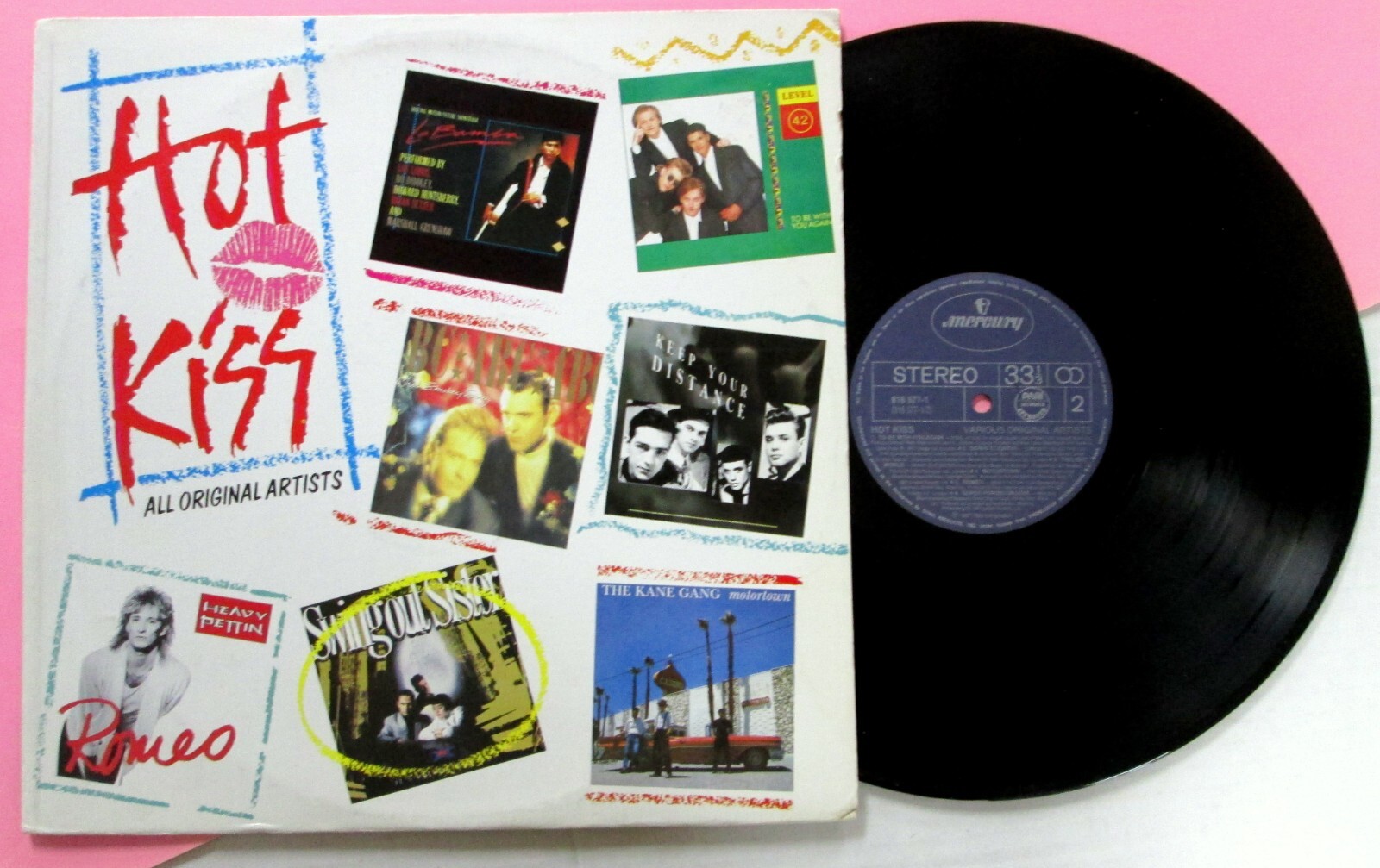 Various HOT KISS 1987 Import LP Sophisti-Pop/Euro Disco+ WoW,.. MINT Vinyl a5515