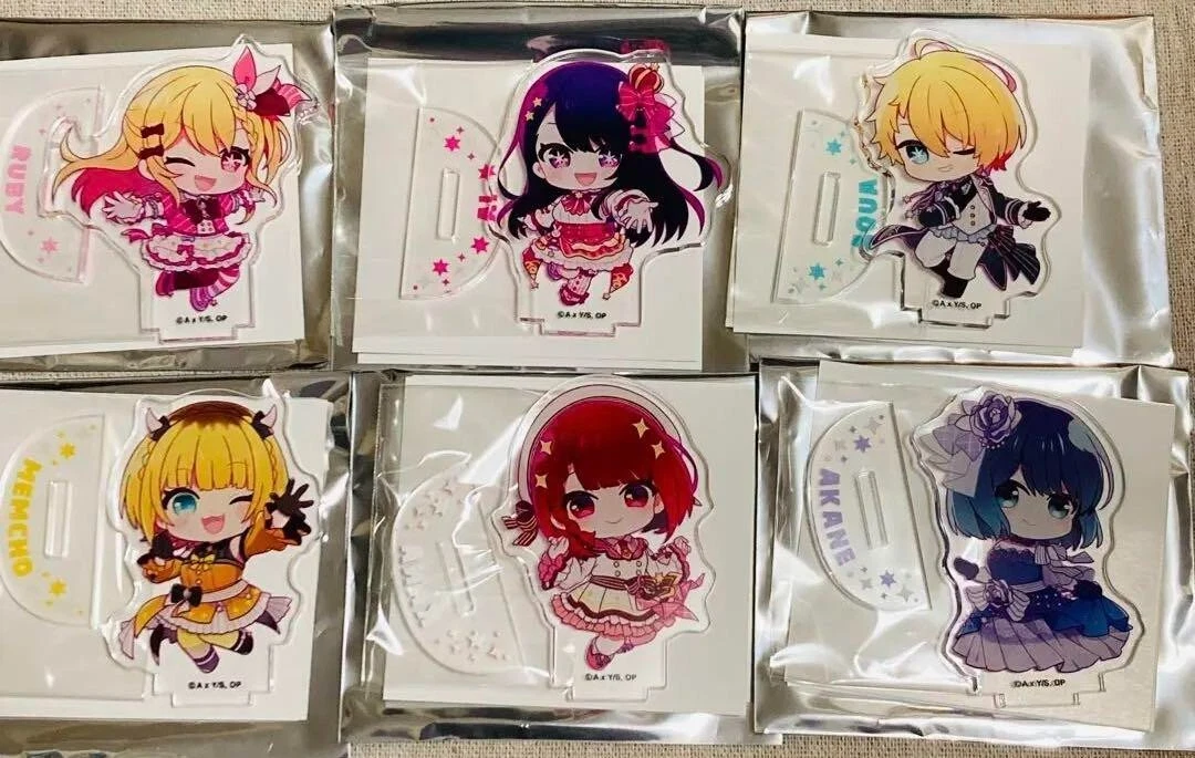 Aitai☆Kuji Oshi No Ko Exhibition Parco Factory Trading Mini Character  Acrylic Stand Exhibition Ver. SET