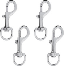 Flag Clips For Flagpole Rope 4pcs Heavy Duty Zinc Alloy Metal Swivel Snaps Hooks