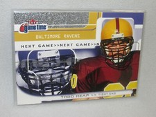 Todd Heap * 2001 Fleer Game Time * Rookie Card * 255/2001 * Baltimore Ravens. rookie card picture