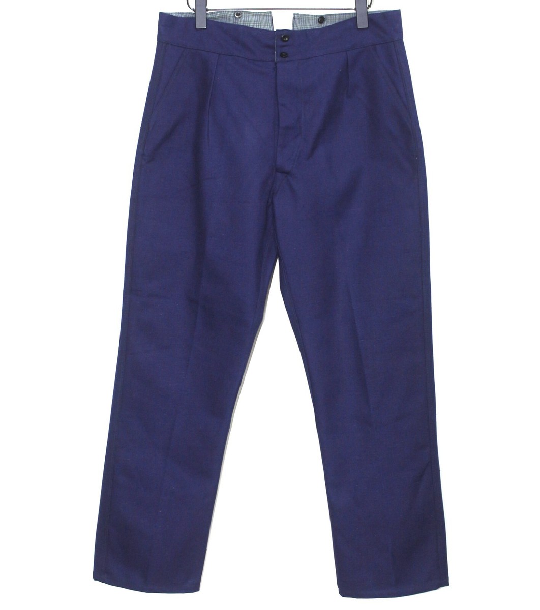 パンツ 40's French work indigo cotton twill French Work Pants Navy Blue – Wolf Clothing Collective Ltd