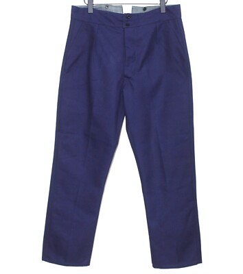 New 1940s Indigo Cotton Twill Buckle Back Work Chore Pants