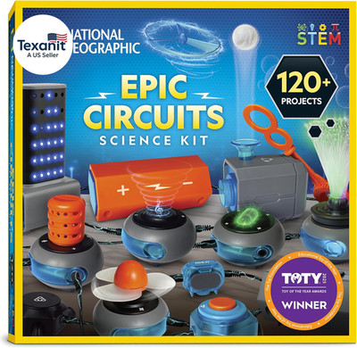 National Geographic Circuit Maker Kit - Electronics Kit for Kids with 120 Electr