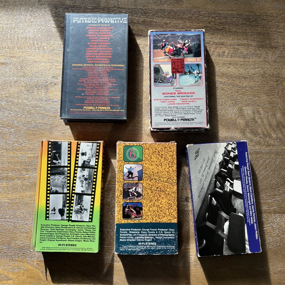 Powell Peralta Bones Brigade VHS Lot of 5 Chin Ban This Skateboard Tony Hawk EUC Foto 2 de 4