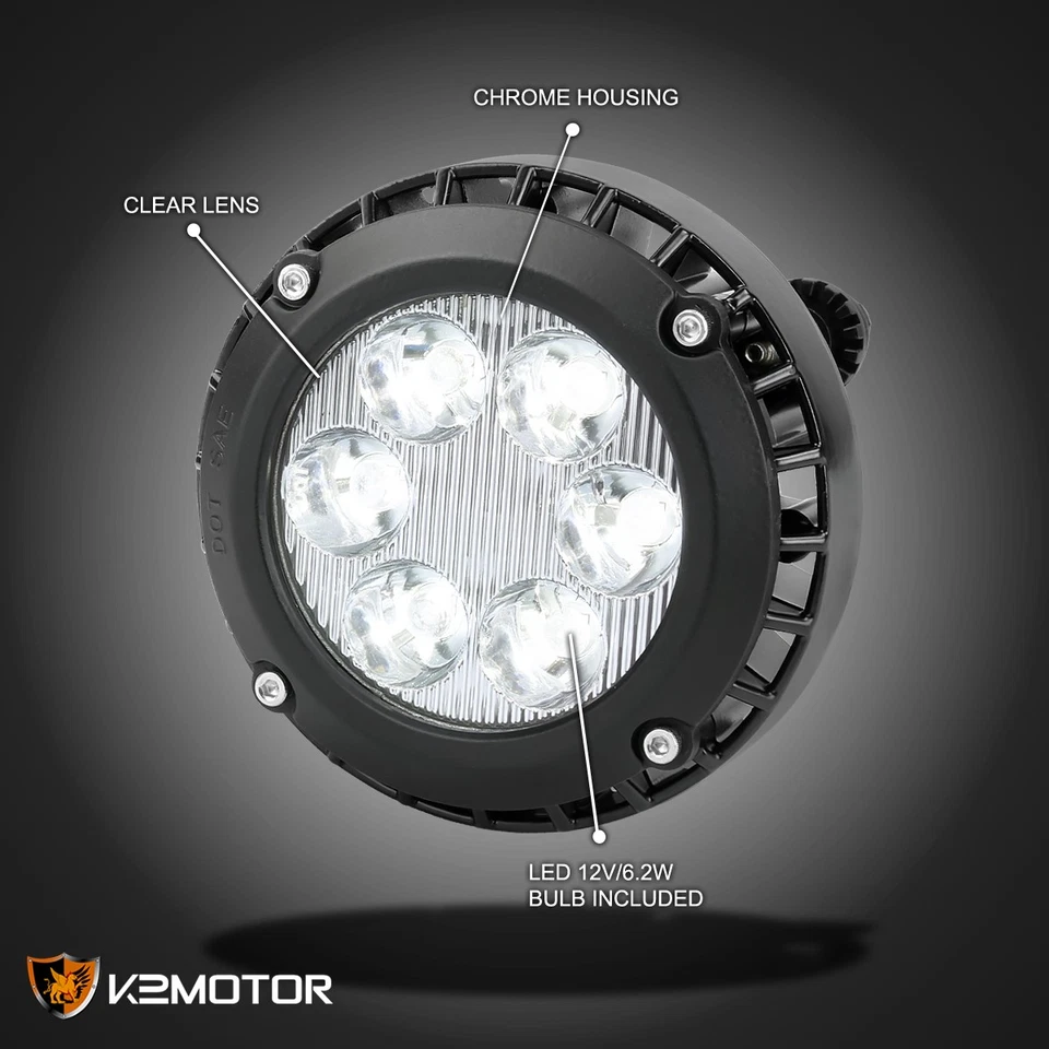 Fits 2007-2014 Chevy Tahoe Suburban GMC Yukon XL 1500 LED Fog Lights Bumper Lamp - Image 3 of 4