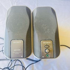 Sony SRS-A205 Mega Bass 2.0 Wired Computer Speakers 3.5mm Volume, Silver/Black