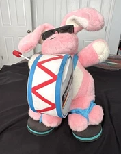 Vintage Energizer Bunny - Pink Plush Rabbit - 1 Drumstick - Cute but Sassy