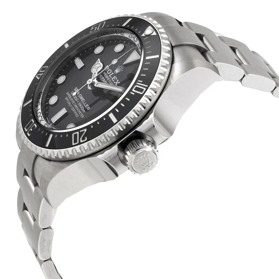 Мужские часы Rolex Sea-Dweller Deepsea 136660 черный циферблат безель устричная сталь 44 мм - Изображение 3 из 4