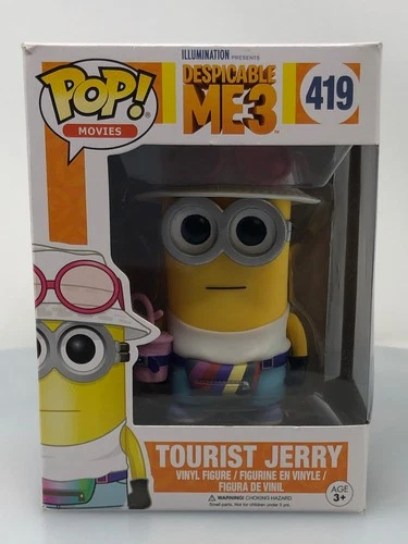 Funko POP! Movies Despicable Me 3 Tourist Jerry #419 Vinyl Figure NOT MINT