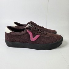 Vans Sport Low Unisex Maroon/ Burgundy Low Top Suede Shoes Men's 4 Women's 5.5