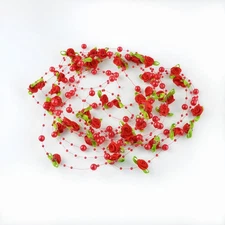 5M/16Ft Pearl Garland,Garland Pearl Spool String of Pearls Rose Ribbon String Ch