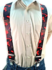 Men's, Orange Blaze Camo Large, 2", Twin Pin Clip, Suspenders, Made in USA