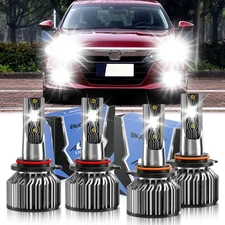 Front LED Headlight Bulb High Low Beam Kit 6500K For Honda Accord 1990-2011 2012